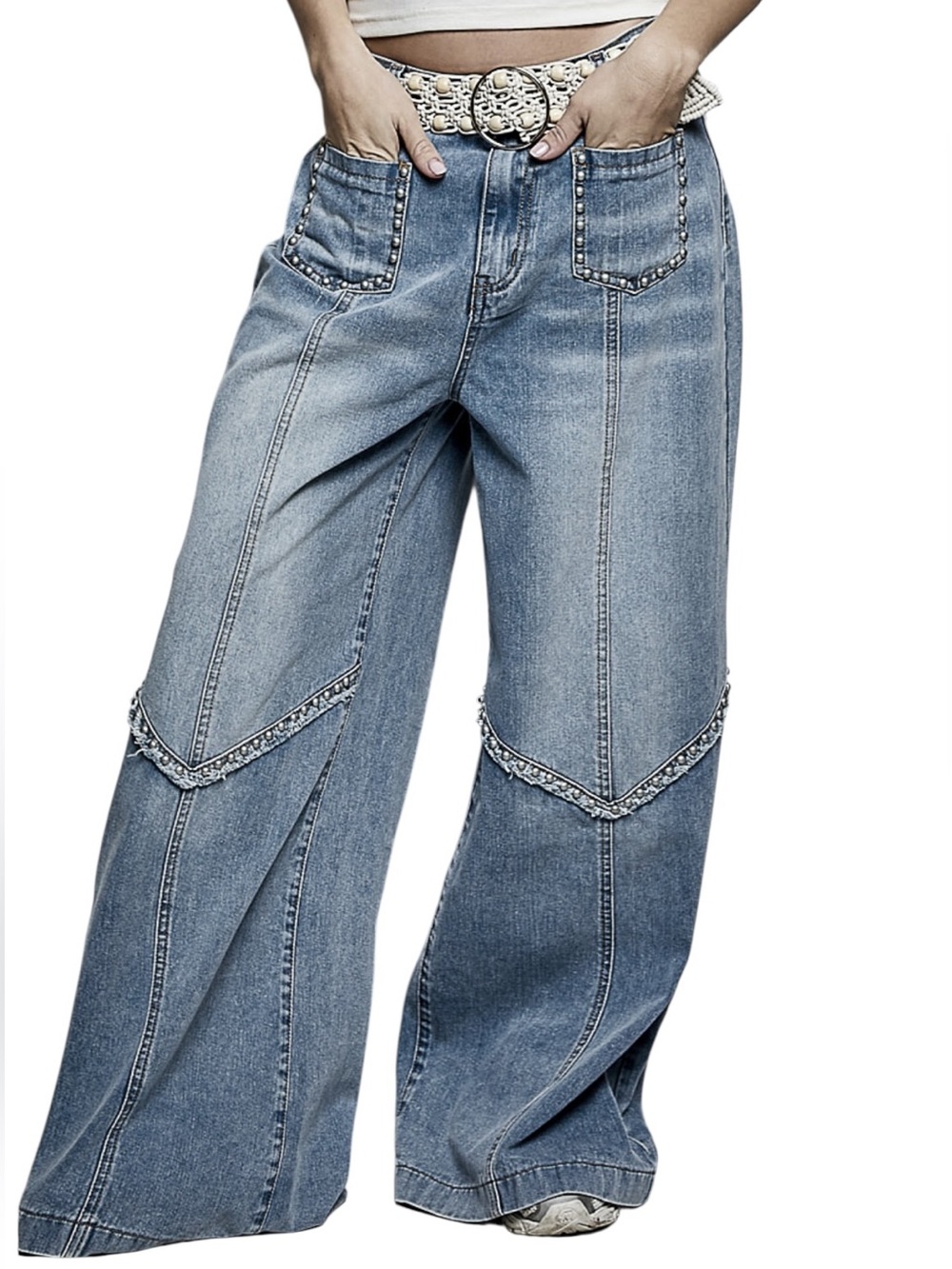 POL Denim High Rise Wide Leg Jean